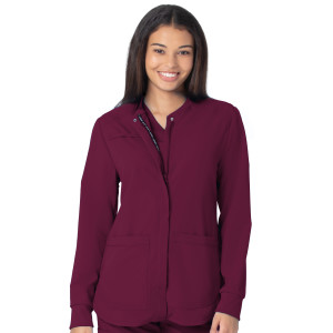 Urbane ICON Scrub Jacket for Women: 2-Pocket, Contemporary Slim Fit, Premium Luxe Soft, Super Stretch, Zipper Front Warm-Up Medical Scrubs 9736-Urbane