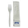 Boardwalk, Three-Piece Utensil Set, Fork/Napkin/Salt Packet, White