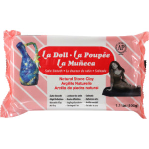 La Doll Satin Smooth Natural Stone Modeling Clay, 1.1 lb (500 g)