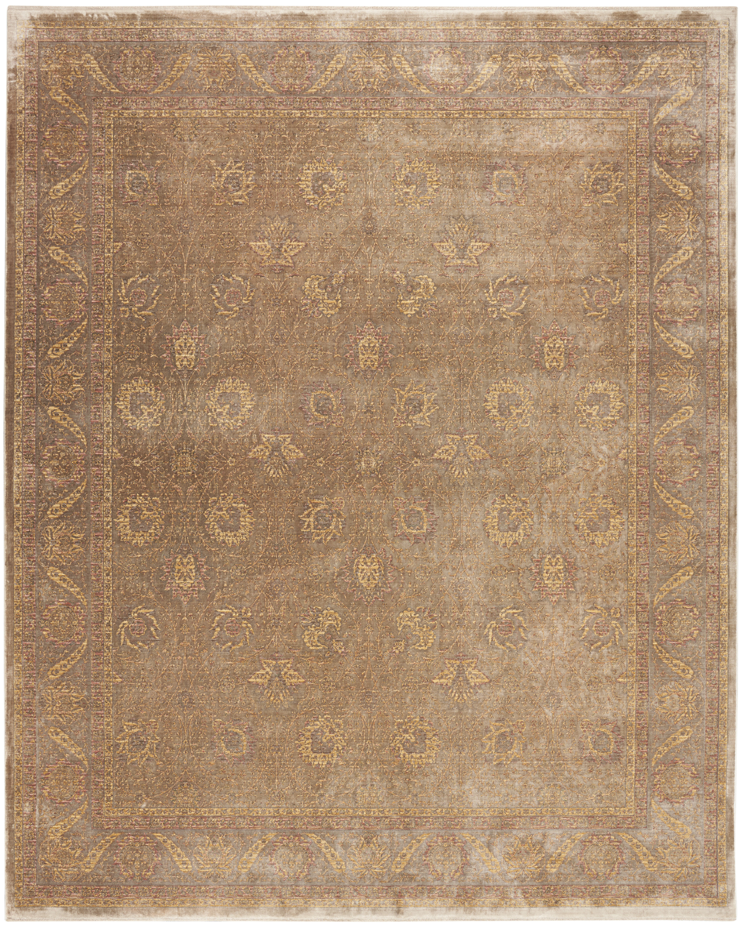 Nourison Luxurious 9'10" x 12'6" Taupe Vintage Indoor Rug
