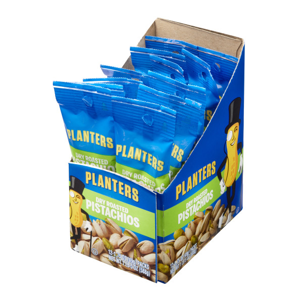 PLANTERS(r) Pistachio Tube	9/1.75oz . C1RP - Front Right Pallet/Display (Hi Res)