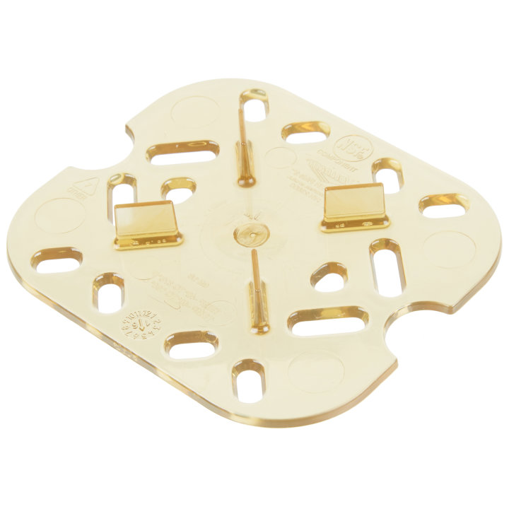 Sixth-size Super Pan® high-temperature plastic false bottom in amber