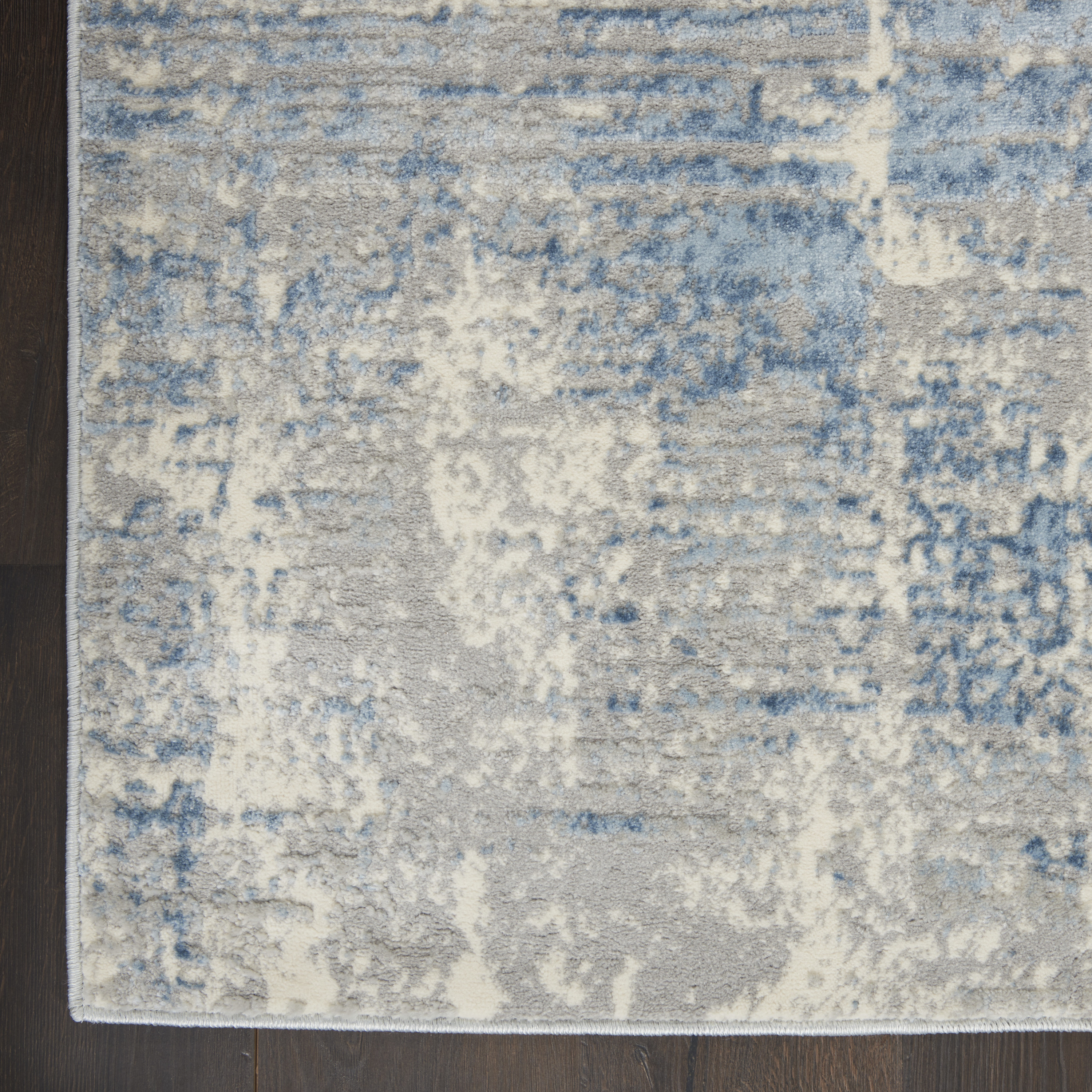 Nourison Solace 8' x 10' Ivory Grey Blue Modern Indoor Rug