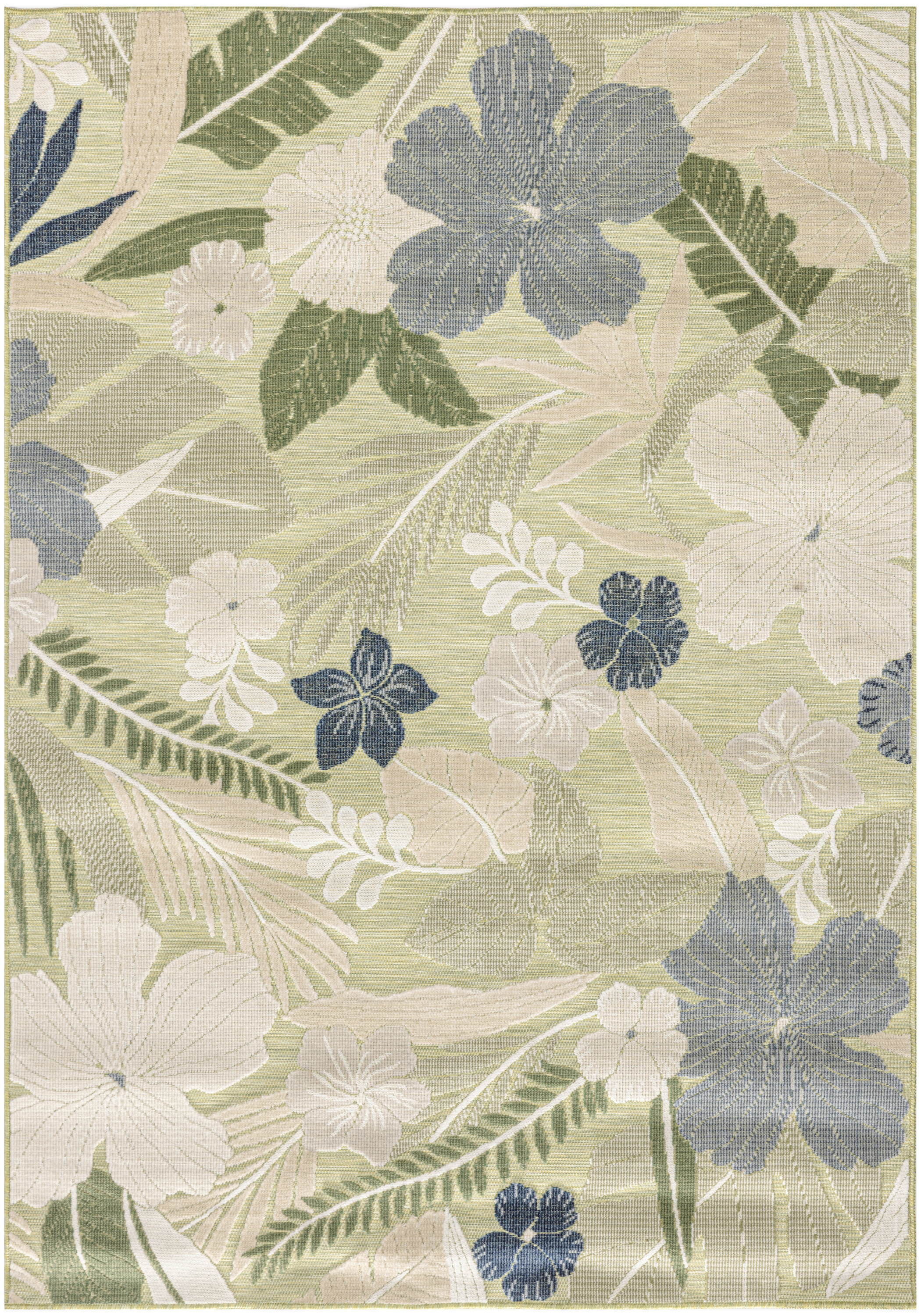 Nourison Suncoast 5'3" x 7'3" Green Blue Tropical Rug