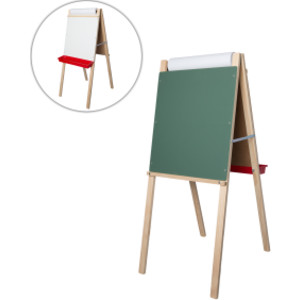 Child's Deluxe Double Easel, Green Chalkboard/Dry Erase Board, 44" T x 19" W