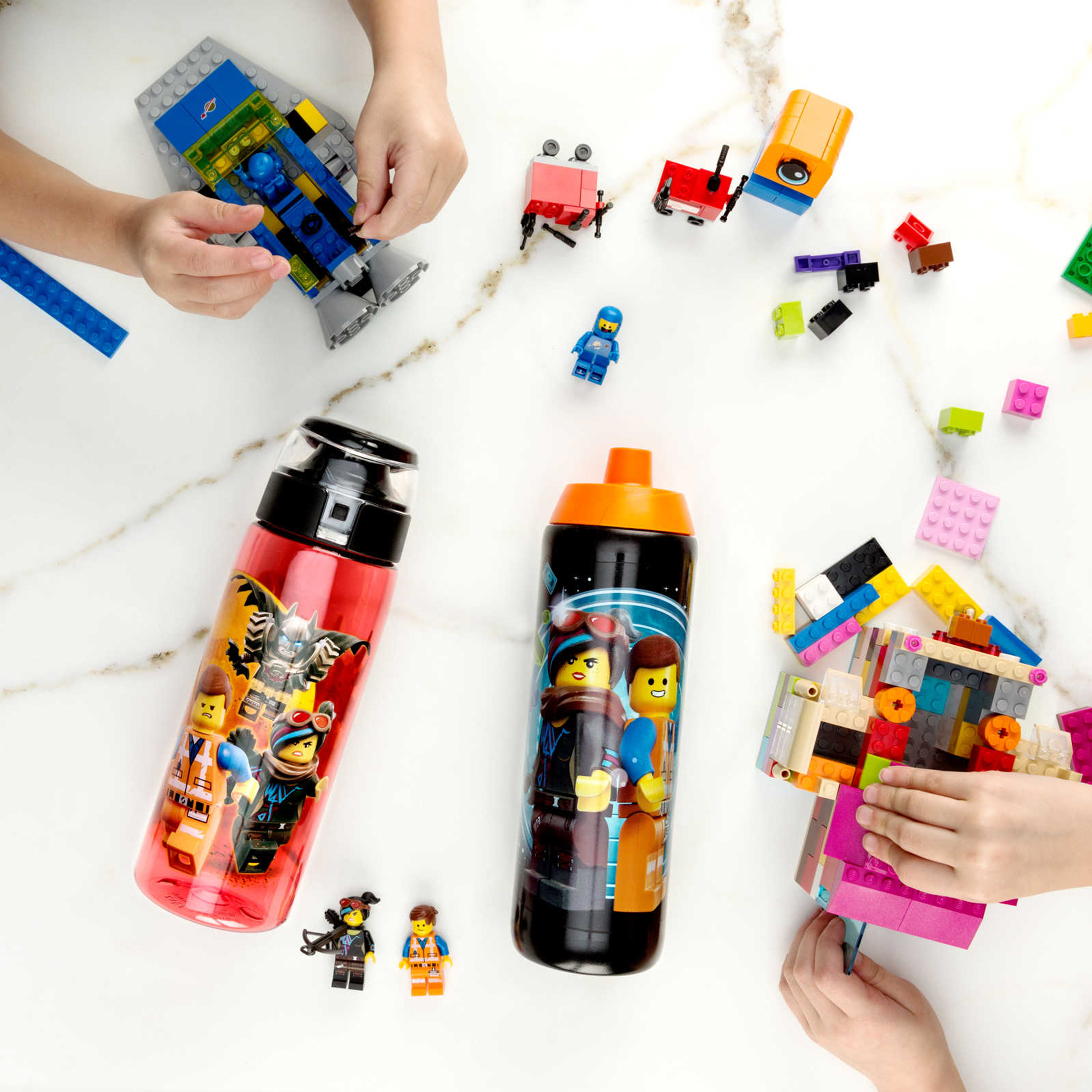 LEGO Movie 2 25 ounce Water Bottle, Batman, Wyldstyle & Emmet, 2-piece set slideshow image 7 LEGO Movie 2 25 ounce Water Bottle, Batman, Wyldstyle & Emmet, 2-piece set slideshow image 7