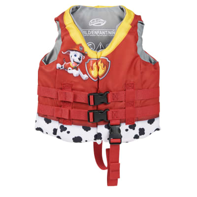 SwimWays U.S. Coast Guard Approved Kids Life Jacket, Paw Patrol Marshall, Child 33-55 lbs