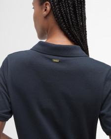 Abito midi in stile polo Celeste 