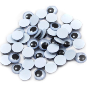 Creative Arts&trade; Wiggle Eyes, Round, 7mm, Black, Bag of 50