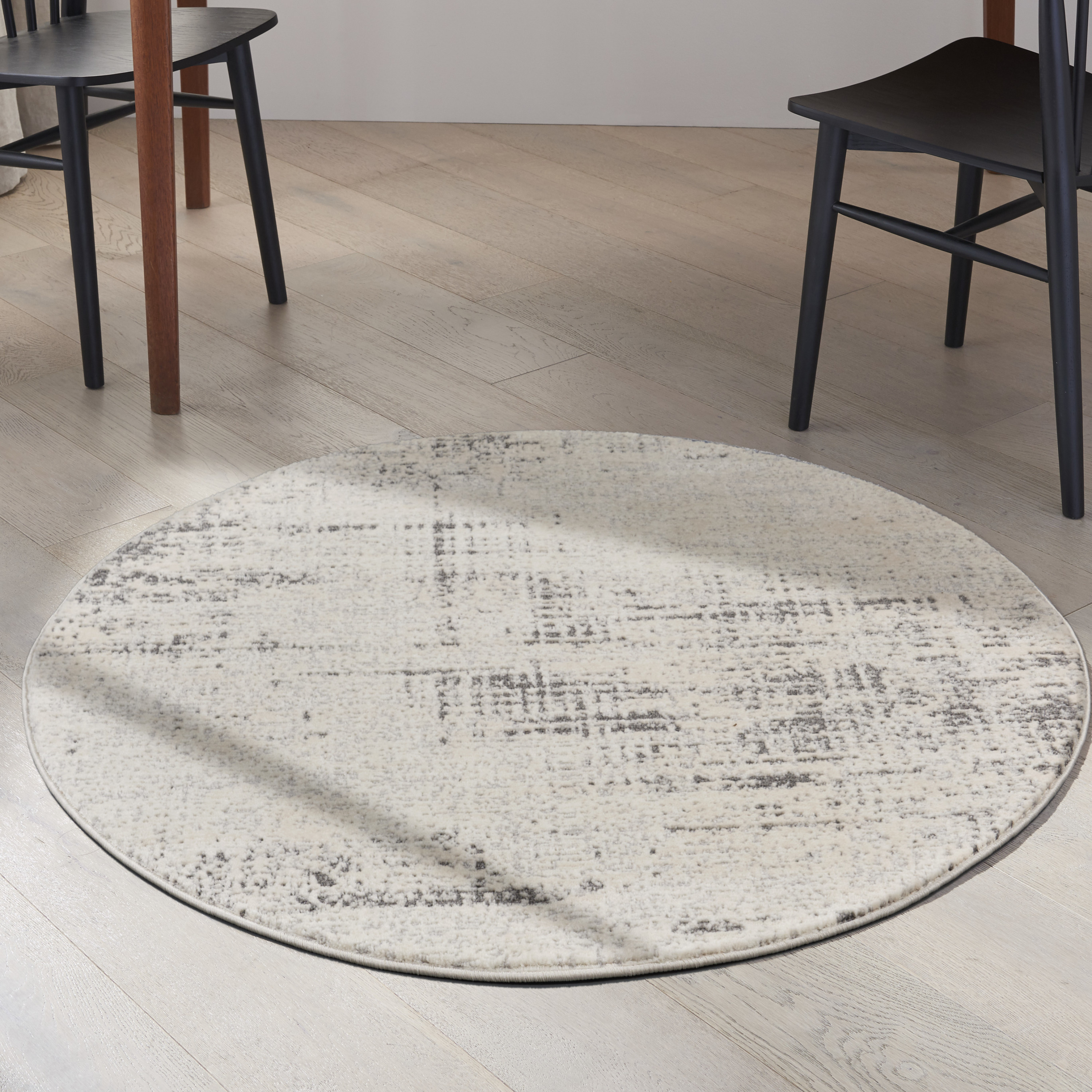 Calvin Klein CK950 Rush 4' x Round Ivory Beige Modern Indoor Rug