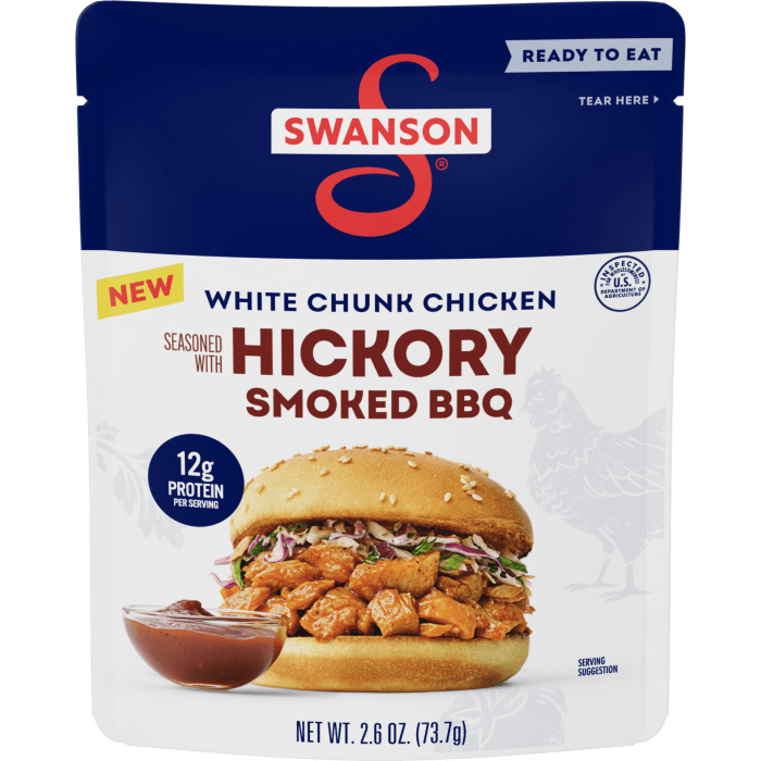 Hickory Smoked BBQ White Chunk Fully Cooked Chicken