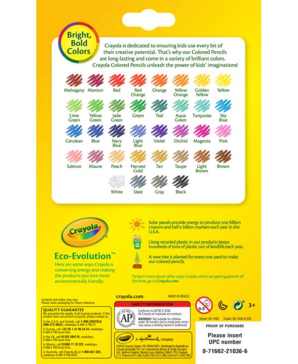 Crayola Erasable Colored Pencils, 36 colors