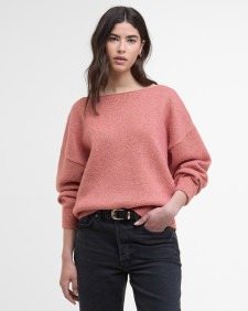 Juliana Boat-Neck Jumper Raspberry