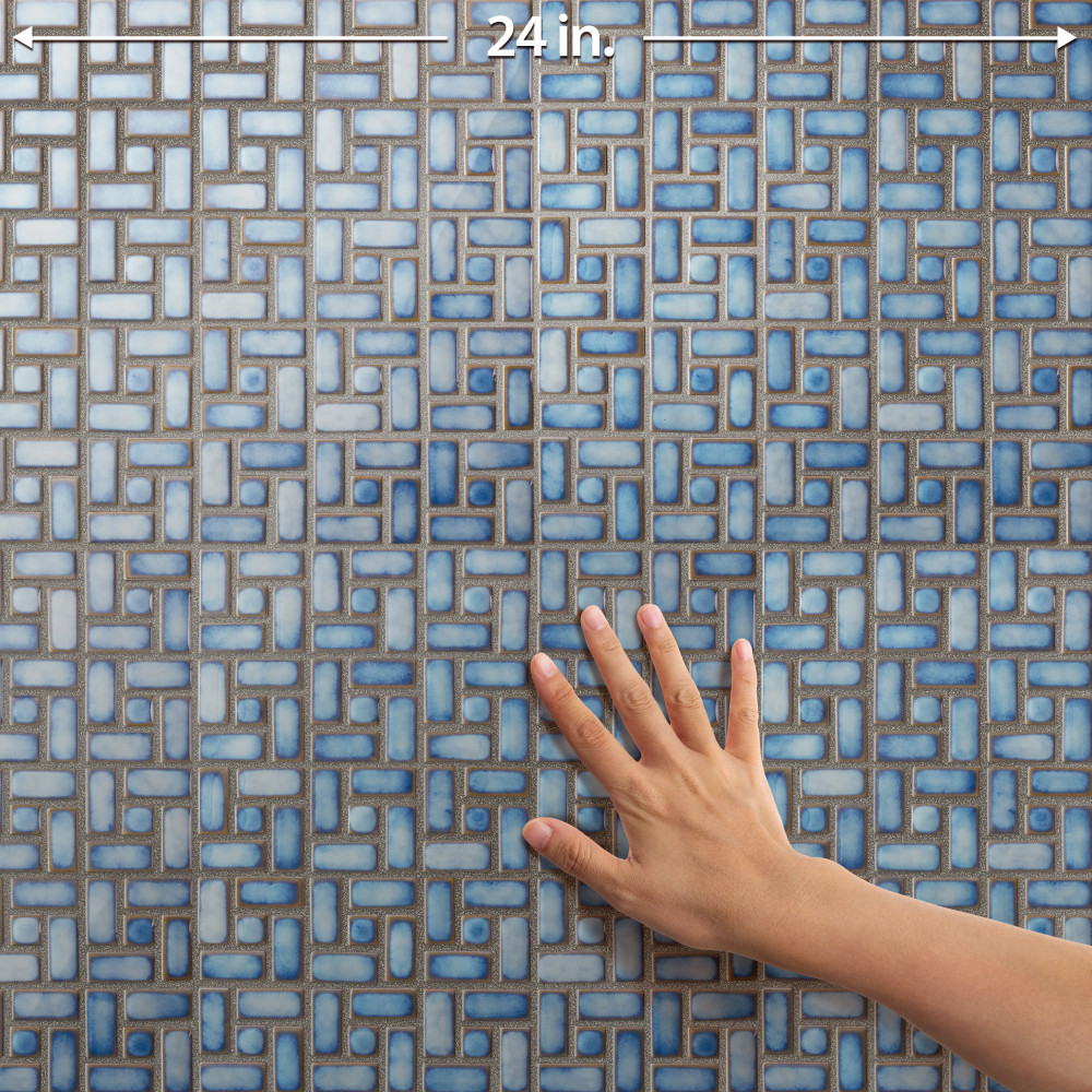 Hudson Spiral Marine 12-5/8 in. x 12-5/8 in. Porcelain Mosaic Tile