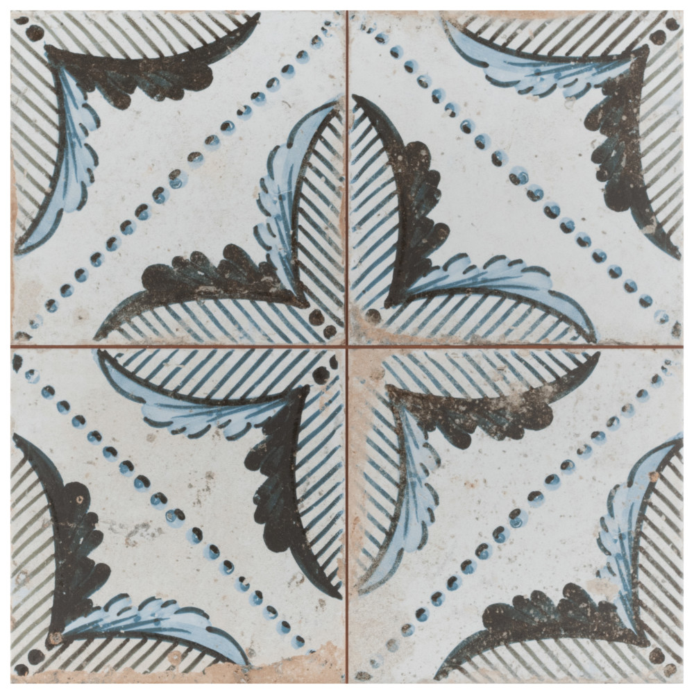 Kings Root Pinnate 17-5/8 in. x 17-5/8 in. Ceramic Floor and Wall Tile