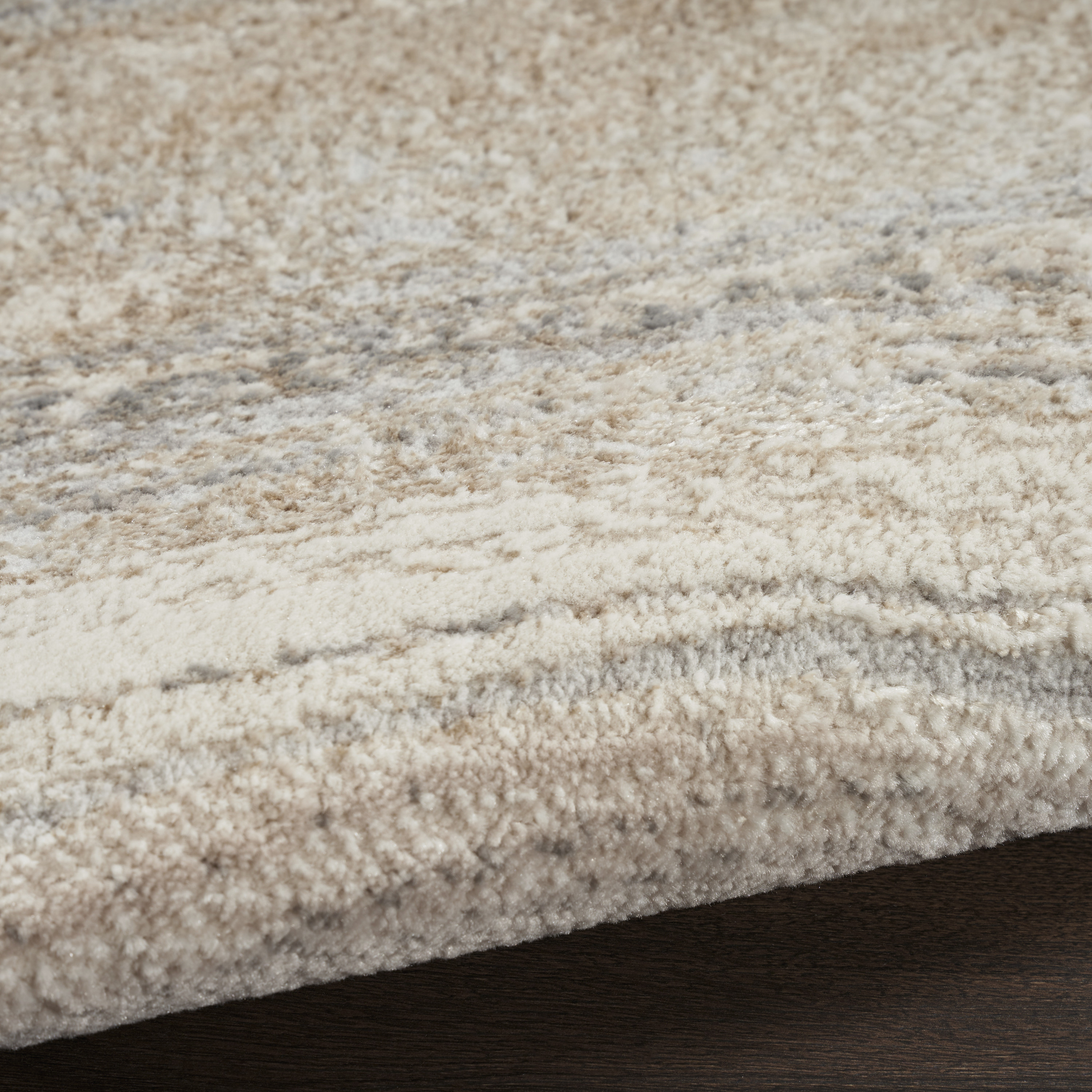 Nourison Splash 2'2" x 7'6" Cream Grey Modern Indoor Rug