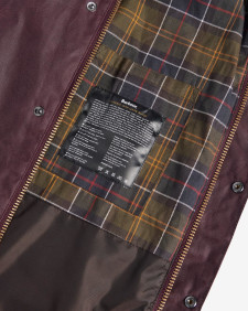 Oversized Bedale Waxed Jacket Bordeaux
