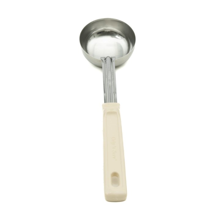 3-ounce solid round Spoodle® utensil with ivory Grip ‘n Serv® handle