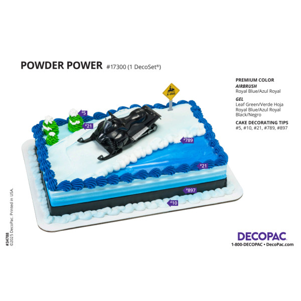Powder Power Cake Decorating Instruction Card