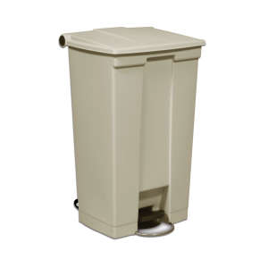 Rubbermaid Commercial, Legacy, 23 gal, Plastic, Beige, Rectangle, Receptacle