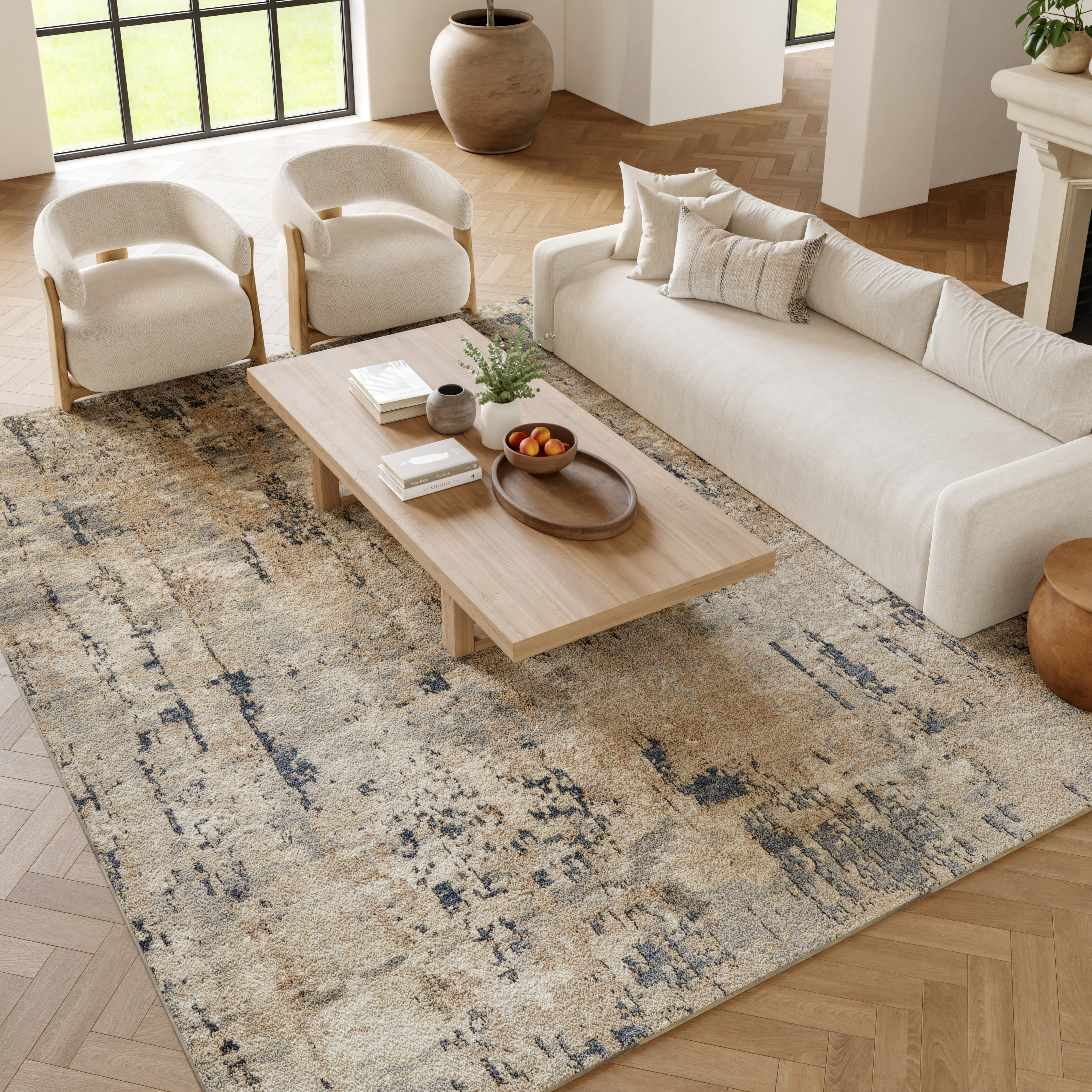 Nourison Quarry 7'10" x 9'10" Beige Grey Modern Indoor Rug