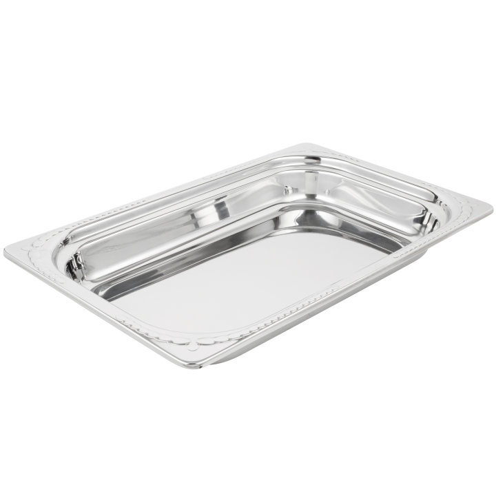 Full-size 2 ½-inch-deep Miramar® stainless steel decorative pan