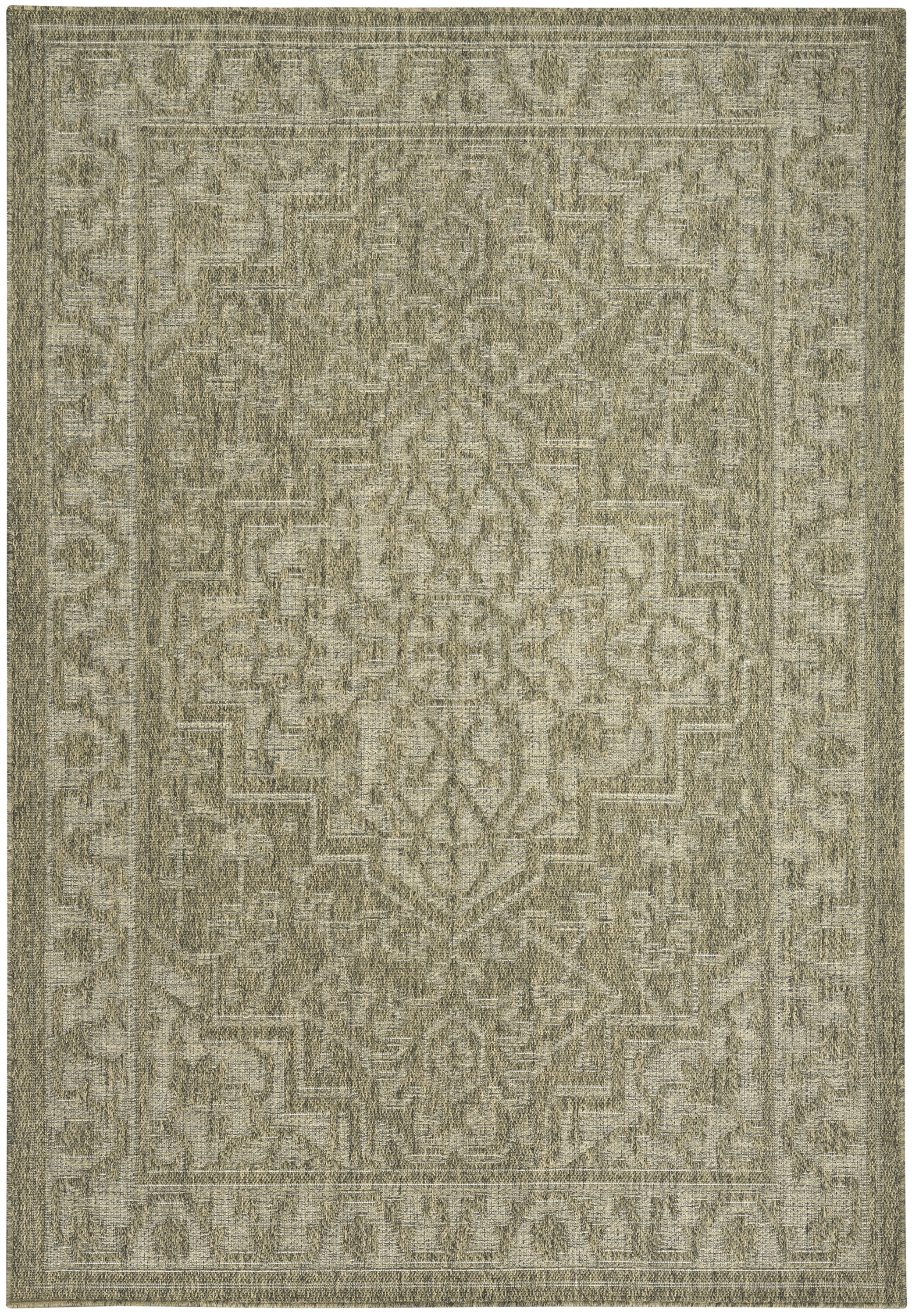 Nourison Tulum 6' x 9' Olive Outdoor Rug