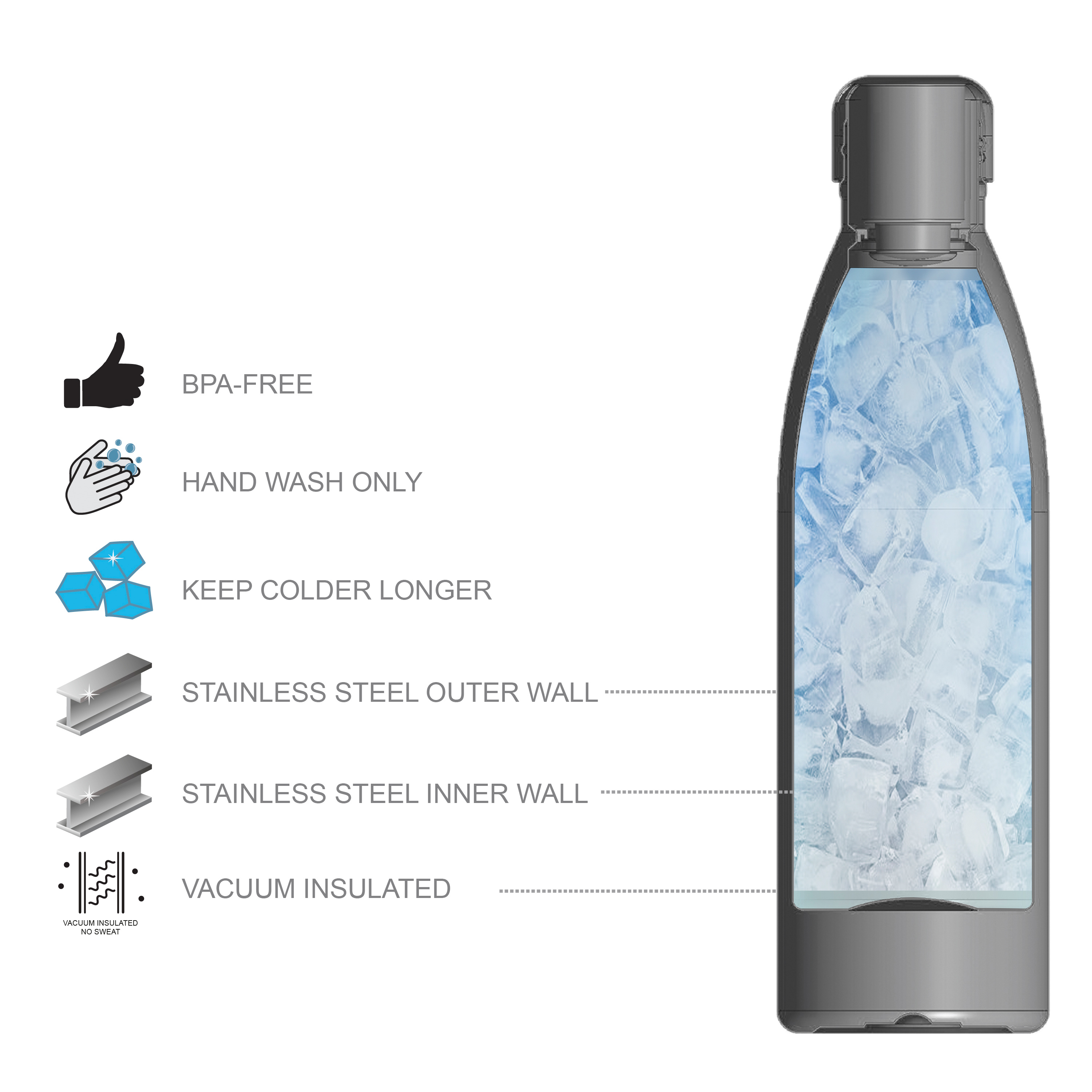 Line Friends 17.5 ounce Vacuum Insulated Stainless Steel Water Bottle, Sleepy Bunny slideshow image 5 Line Friends 17.5 ounce Vacuum Insulated Stainless Steel Water Bottle, Sleepy Bunny slideshow image 5