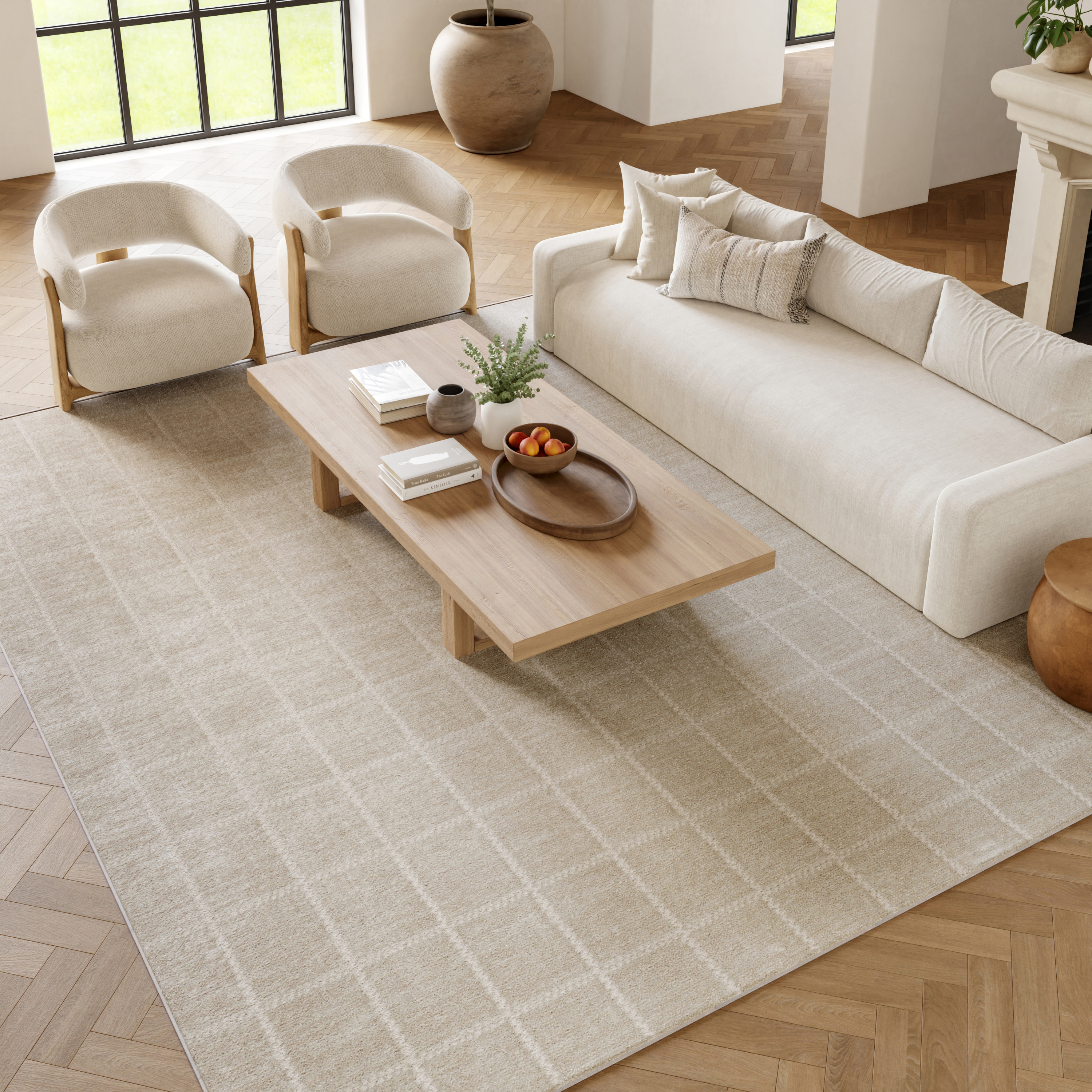 Nourison Serenity Home 7'10" x 9'10" Ivory Cream Modern Indoor Rug