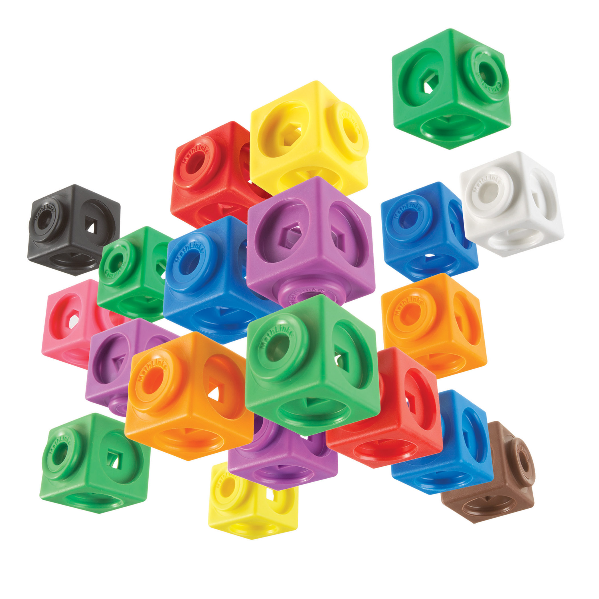 Learning Resources Mathlink Cube Big Builders (200 Cubes + Build Guide) image number null