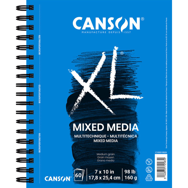 Canson Xl Series Mixed Media Pad Side Wire Binding 60 Shee