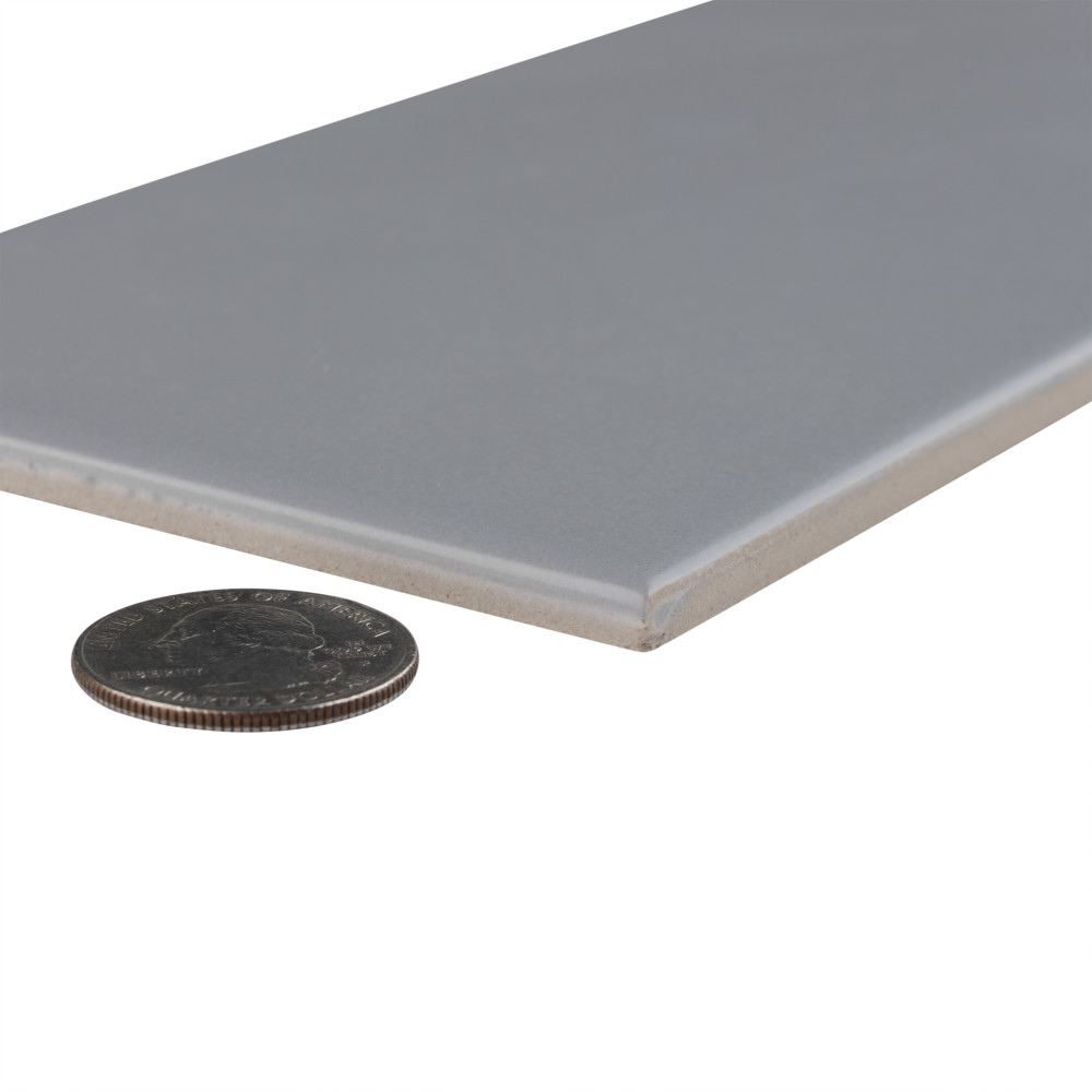 Projectos Stone Grey 3-7/8 in. x 7-3/4 in. Ceramic Floor and Wall Tile ...