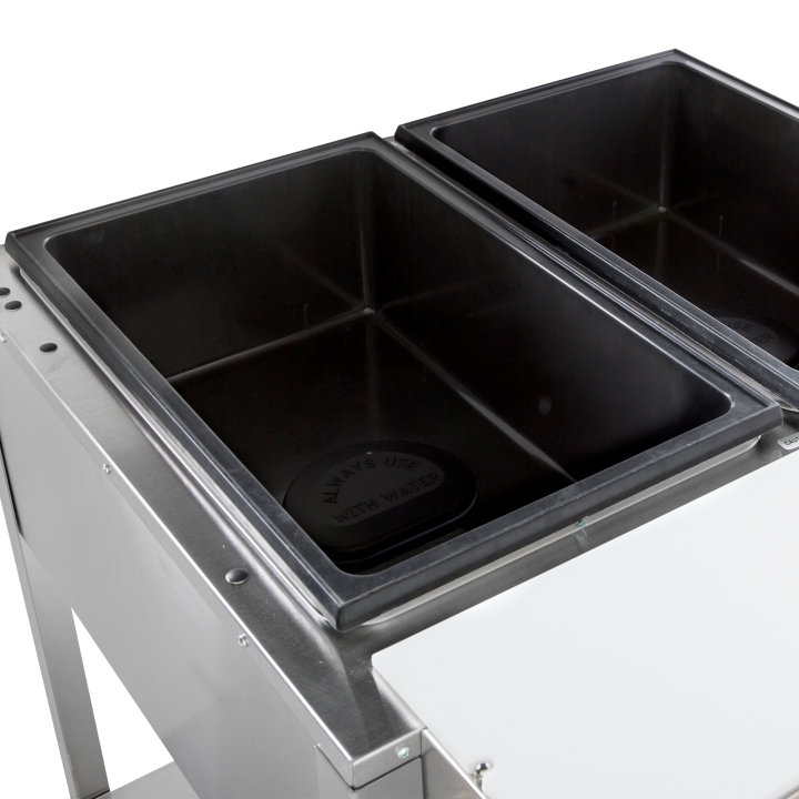 120-volt 960-watt two-well Servewell® stainless steel hot-food table