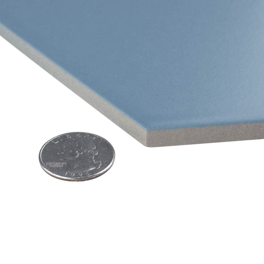 Textile Basic Hex Niagara 8-5/8 in. x 9-7/8 in. Porcelain Floor and Wall Tile
