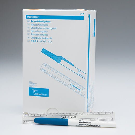 Skin Marker with Ruler Cardinal Health™ Gentian Violet Ink Sterile Full Size Tapered Tip