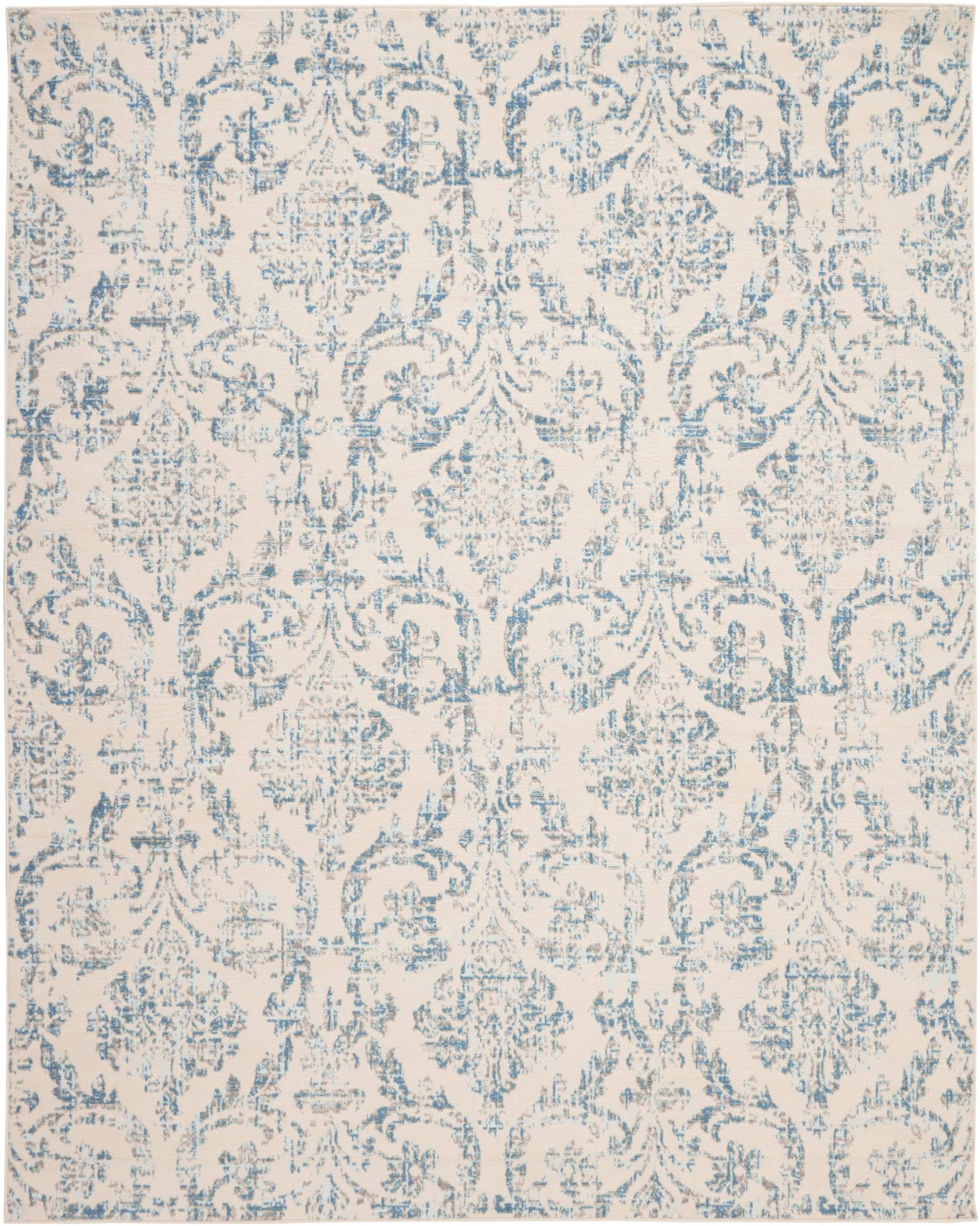 Nourison Jubilant 7' x 10' Ivory Blue Vintage Indoor Rug