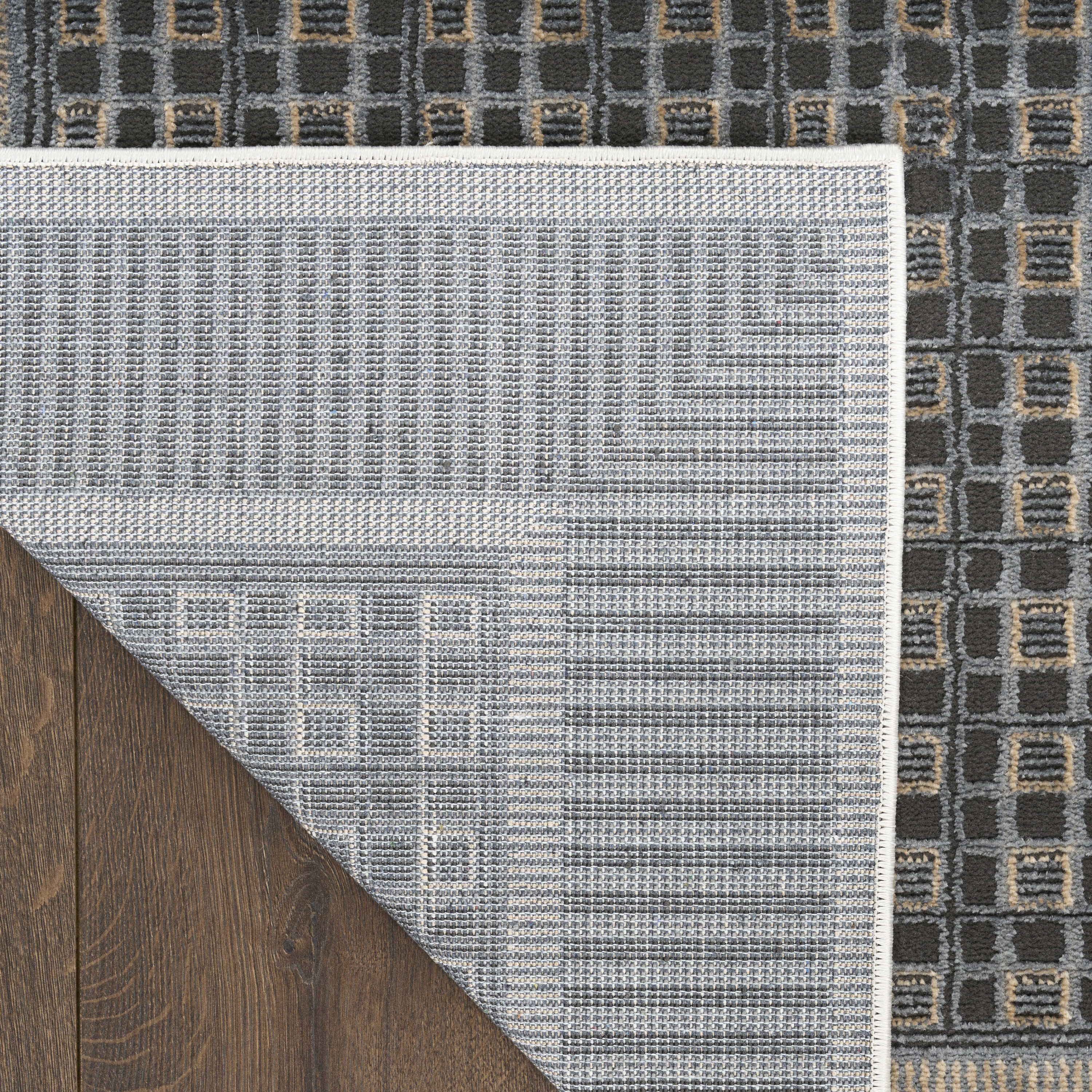Nourison Nordic 4' x 6' Black Taupe Art Deco Indoor Rug