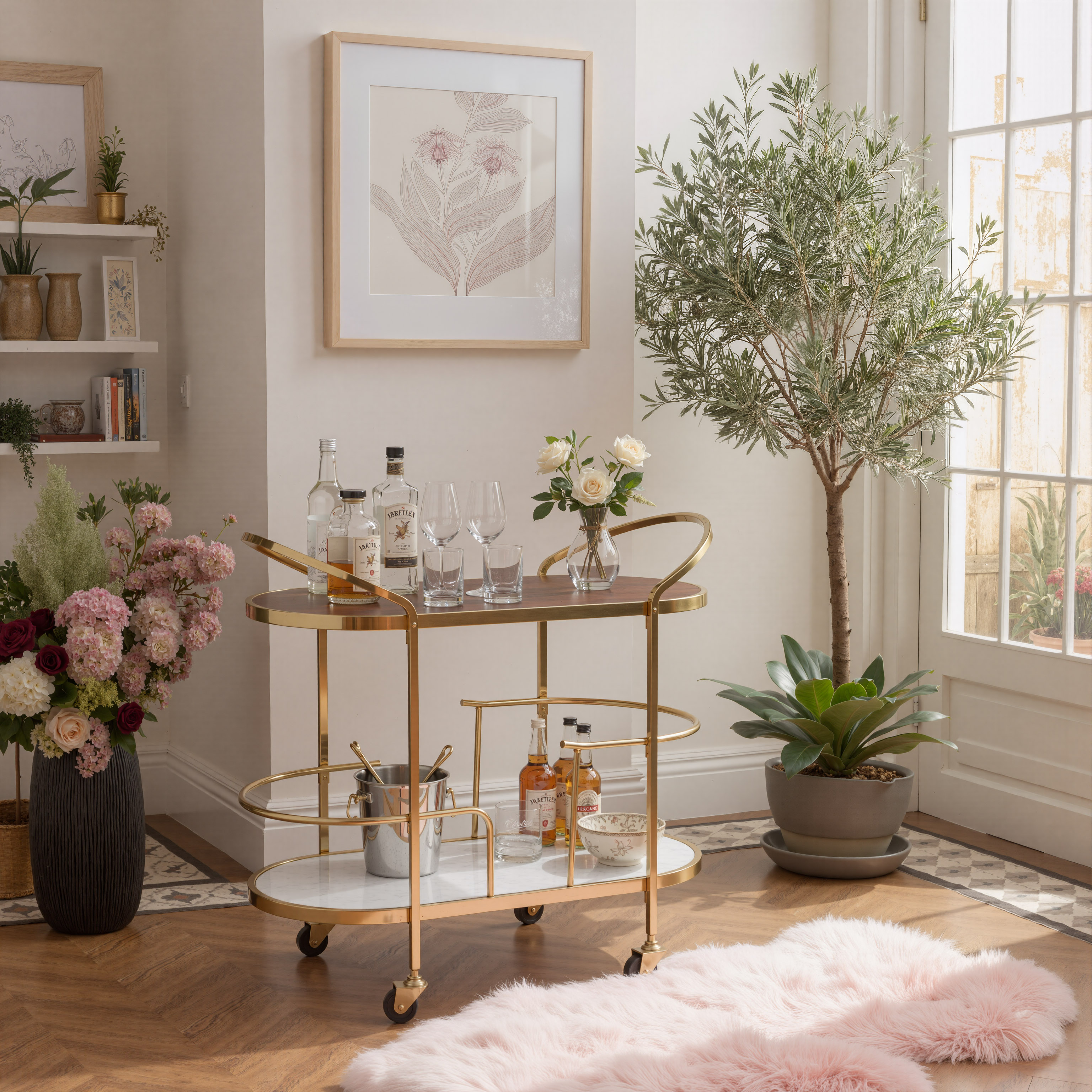 Antalya Bar Cart Multicolor product image
