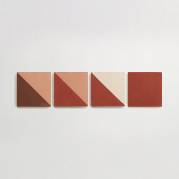 cement: clé + serena dugan | fuego mural | chestnut, rouge, flame + paste | sample 