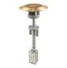 In-Floor Delivery Systems, Fire-Rated Poke-Throughs, 2x2 Flush Duplex Series, Complete Unit, Brass Finish