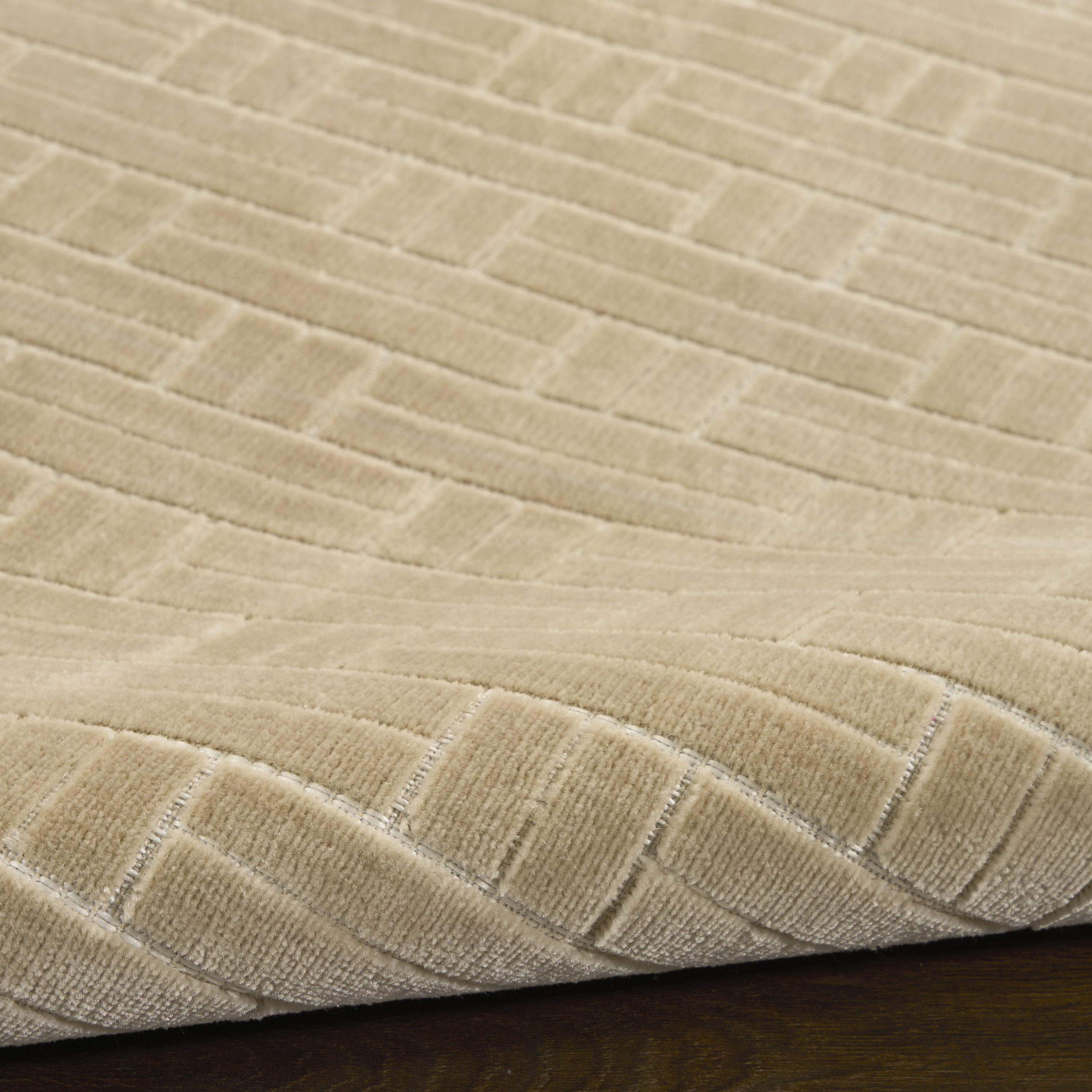 Nourison Washable Charm 2'2" x 10' Beige Ivory Modern Indoor Rug