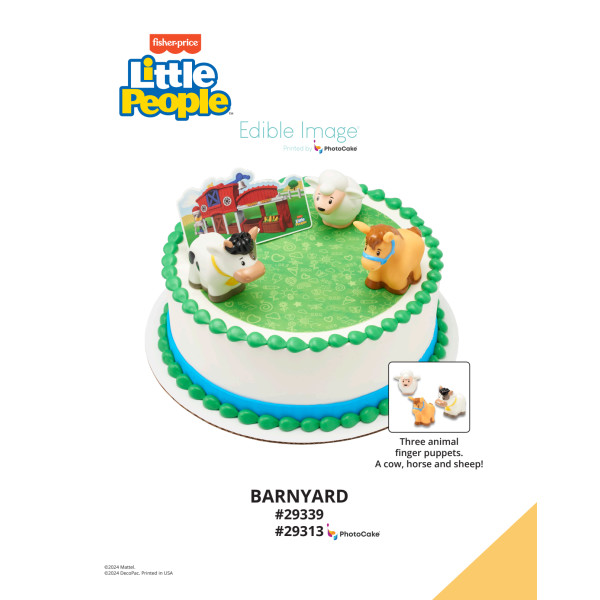 Fisher-Price™ Little People™ Barnyard The Magic of Cakes® PhotoCake® Enhanced Round Background Page