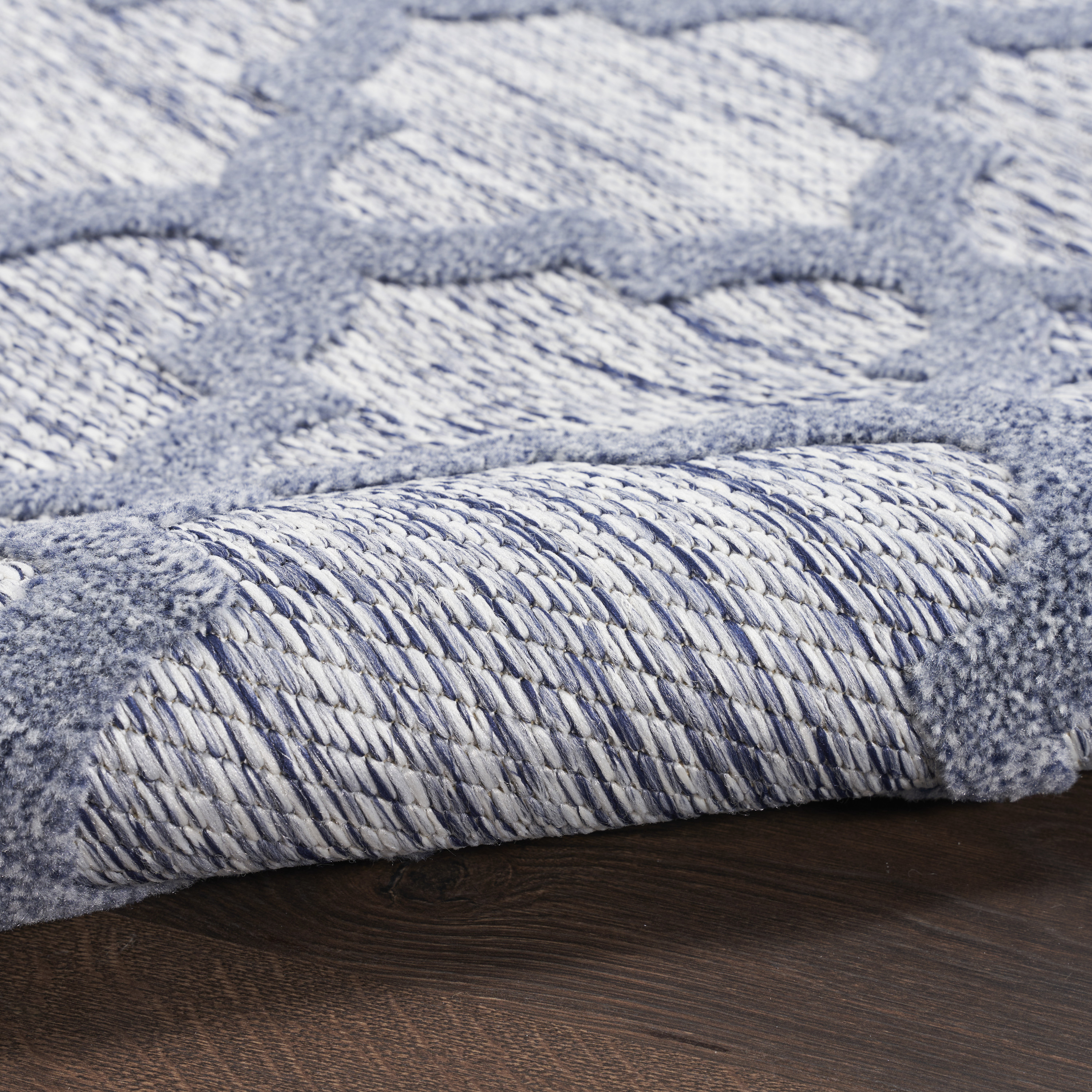 Nourison Easy Care 2' x 6' Denim Blue Outdoor Rug