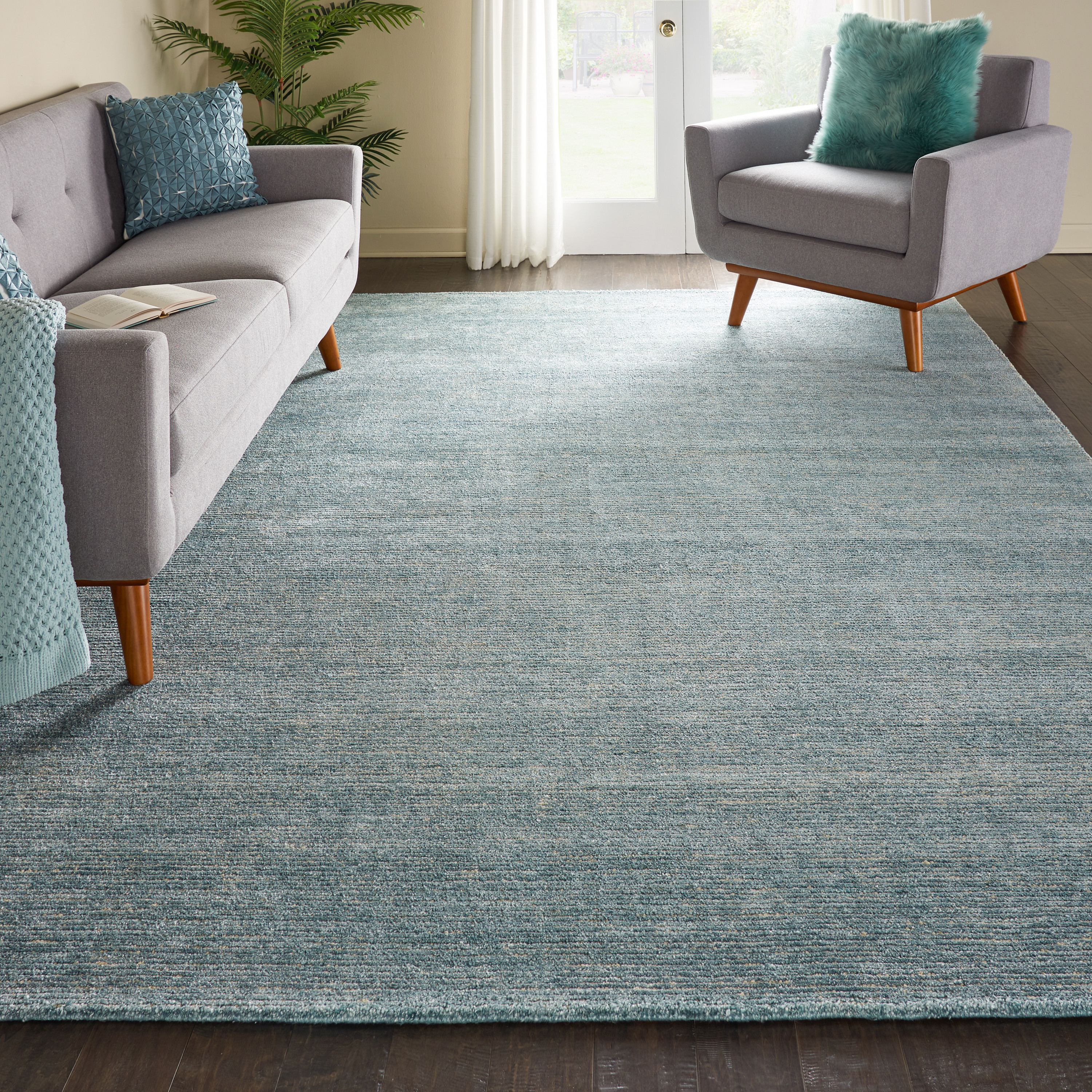 Nourison Weston 9'6" x 13' Seafoam Modern Indoor Rug