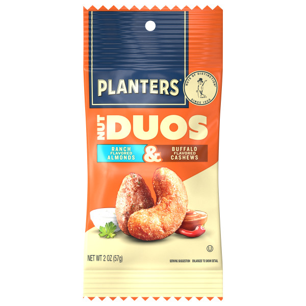 PLANTERS(r) Buffalo Cashew and Ranch Almond, 6-10/2 Ounce Packs . C1N1 - Front No Plunge In Package (Hi Res)