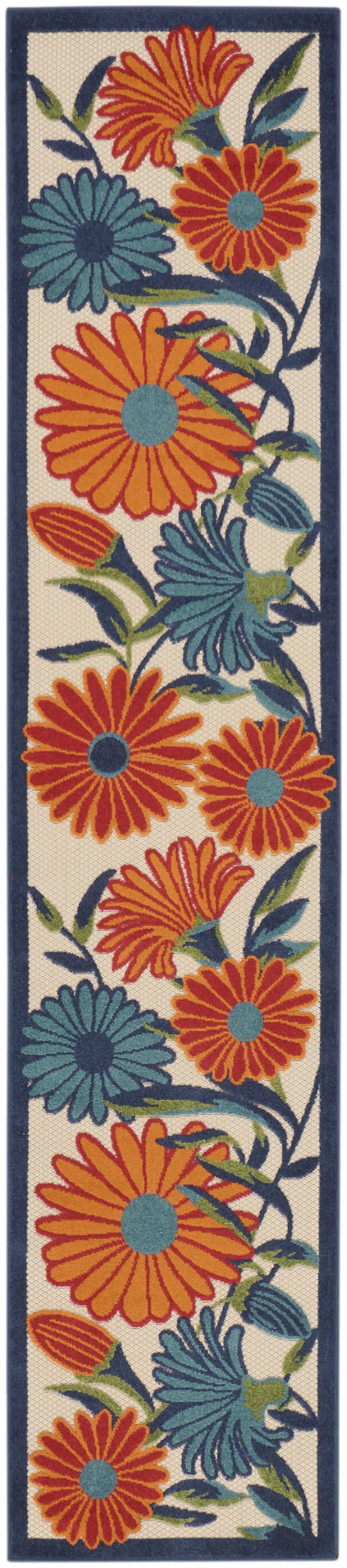 Nourison Aloha 2'3" x 8' Multicolor Contemporary Rug