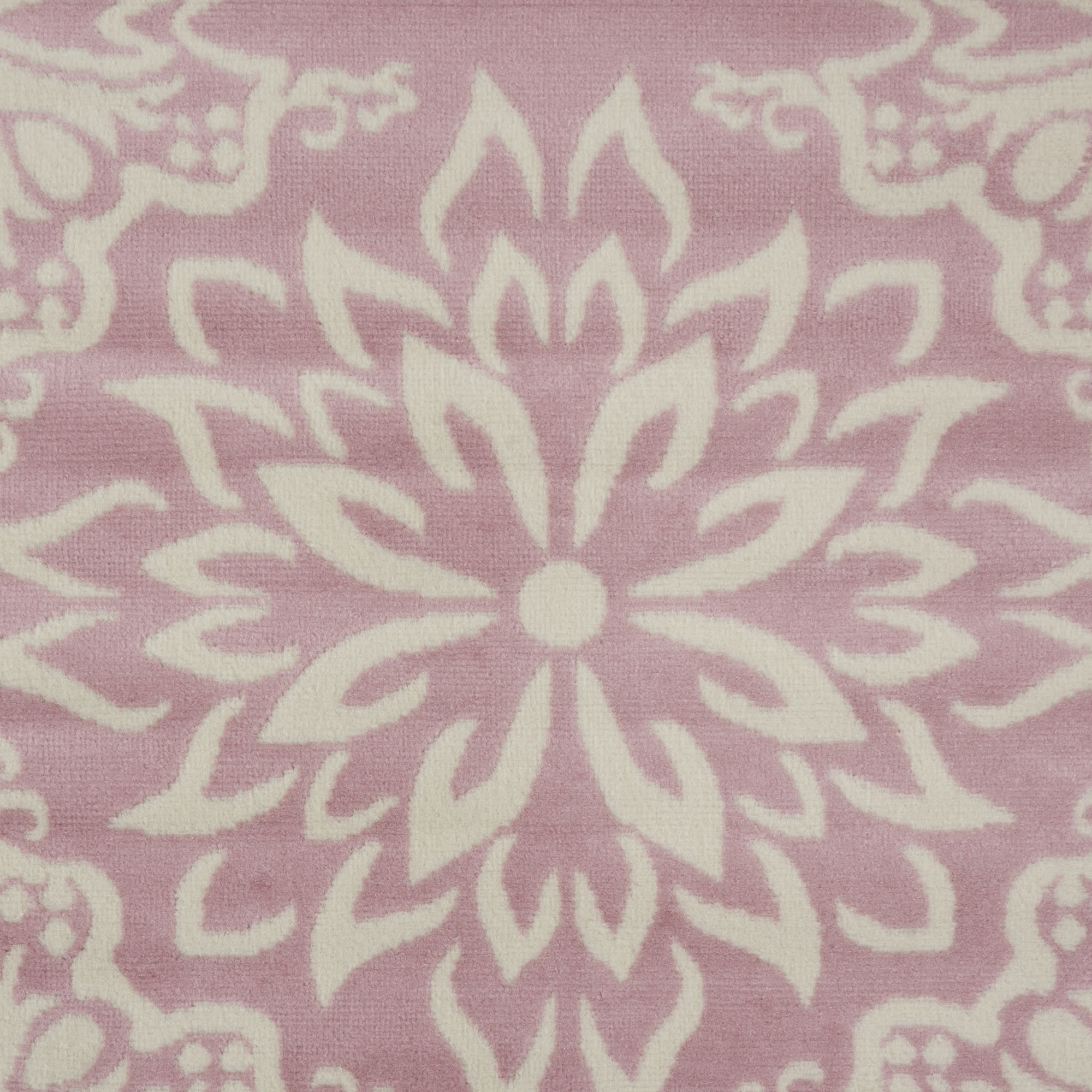 Nourison Jubilant 7'10" x 9'10" Ivory Pink Farmhouse Indoor Rug