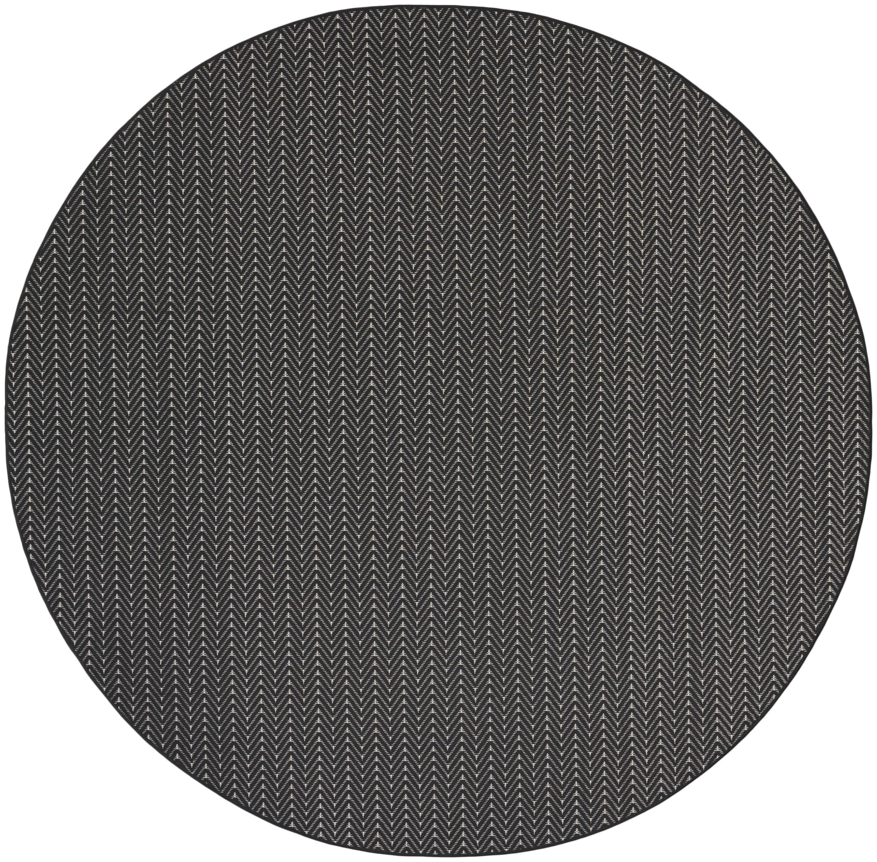 Nourison Horizon Indoor/Outdoor 5' x Round Black Modern Rug