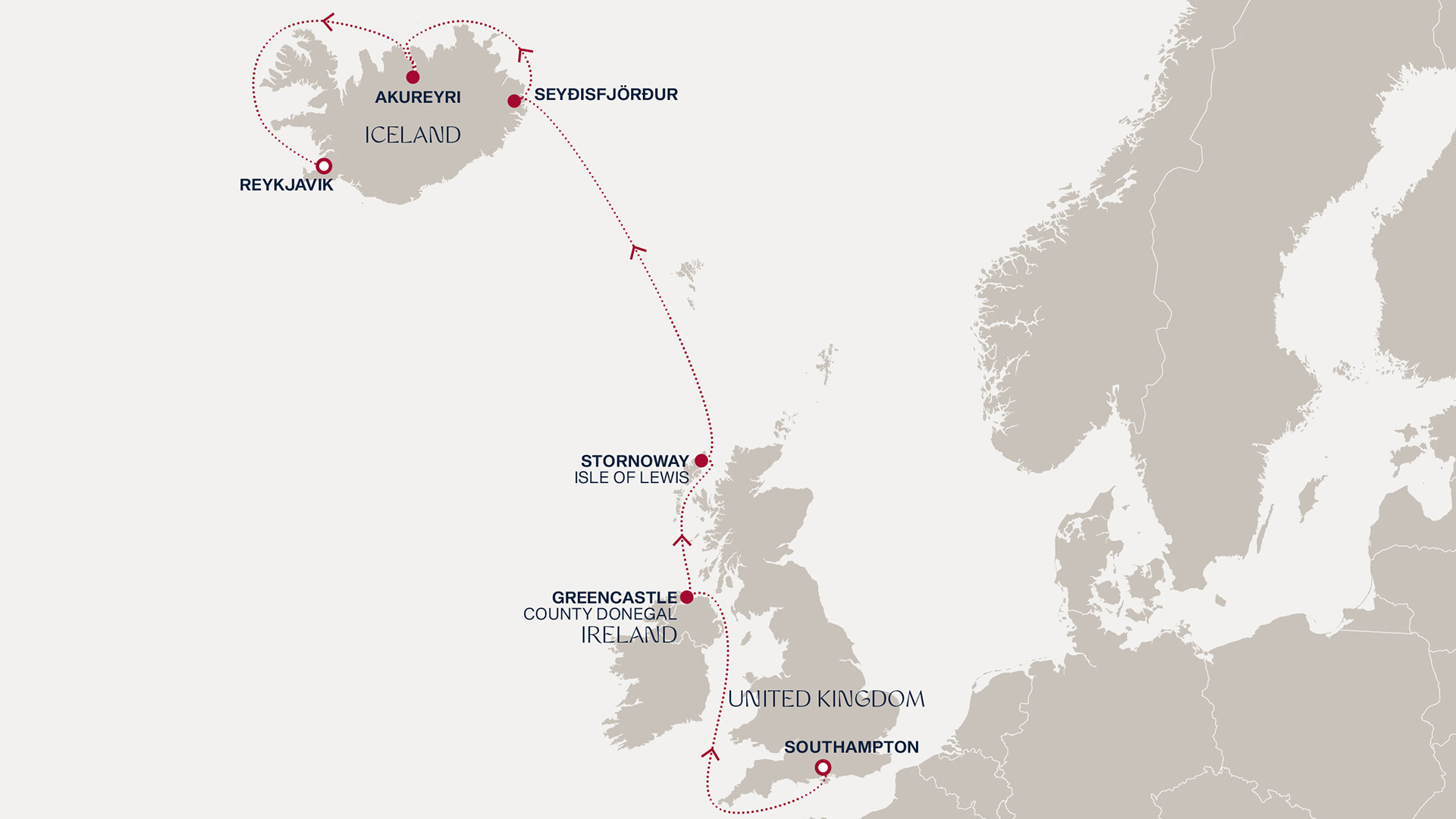 Itinerary map