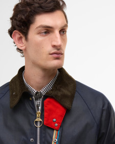 Paul Smith loves Barbour Oversized Bedale Waxed Jacket Night Sky